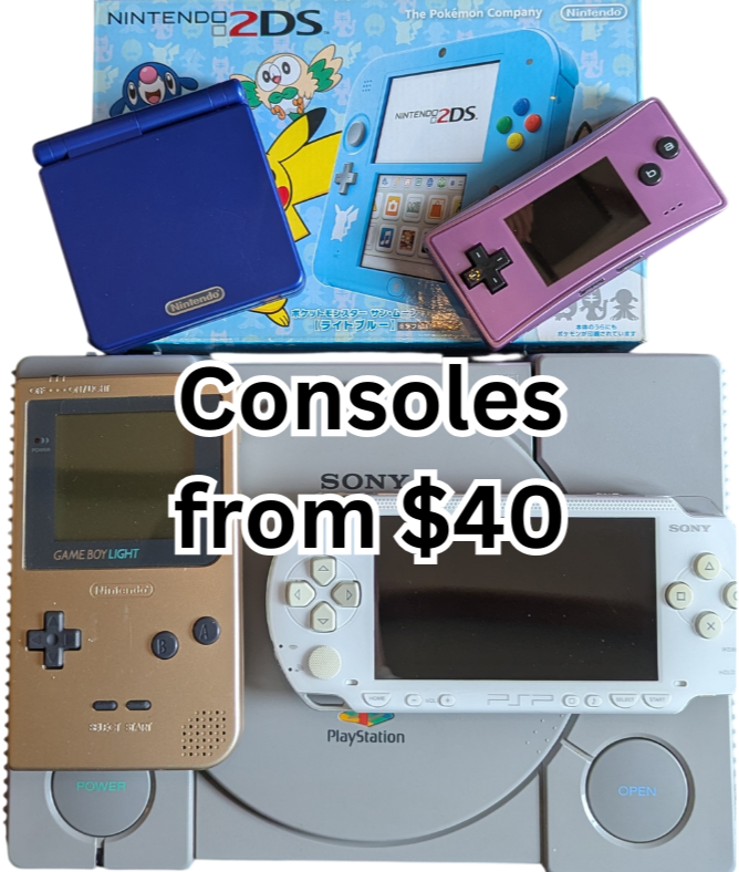 Consoles from $40 Consoles from $40